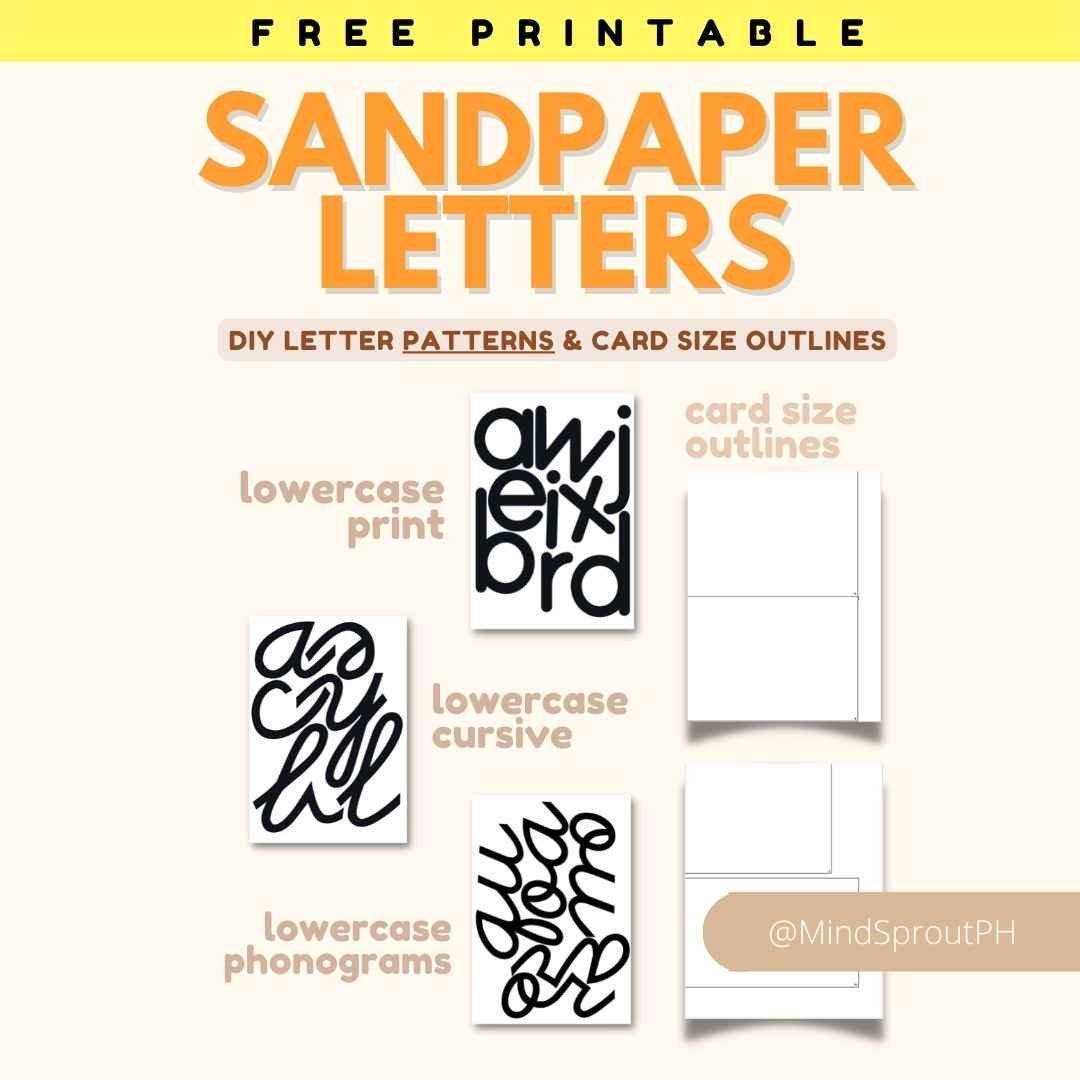 How to DIY Sandpaper Letters with FREE Print and Cursive Templates