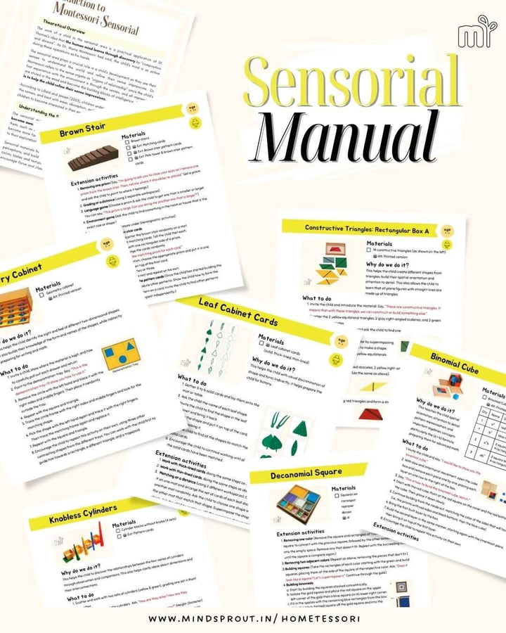 Hometessori Sensorial Manual & Print Kit (3-6) - Hometessori